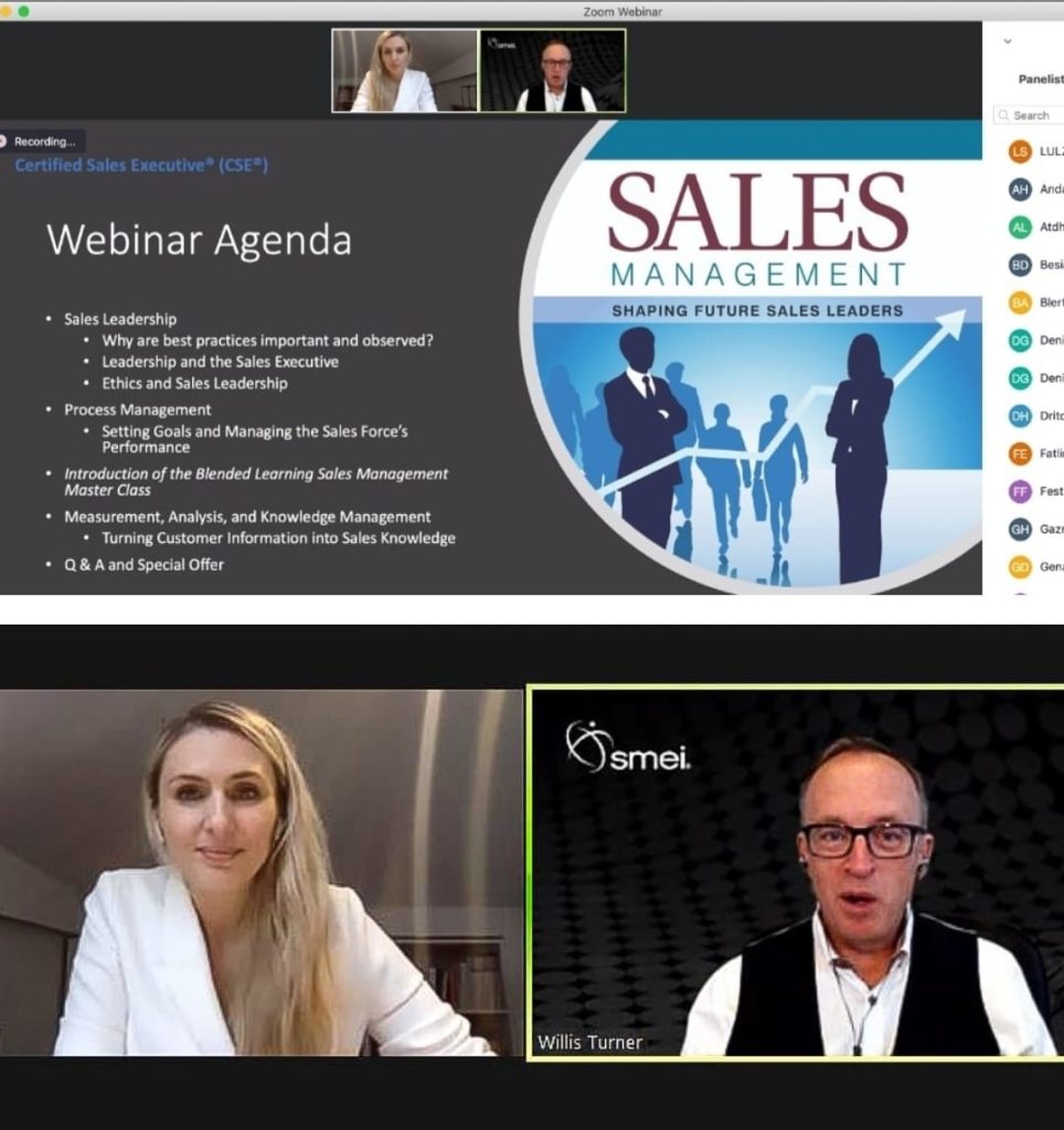 22 May: International Webinar with Willis Turner on ‘’Role of Sales’'