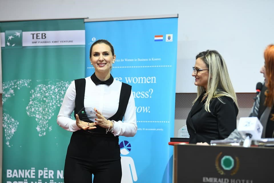 20 November 2018: Women in Business Awards: Jehona Lluka wins the ''Contribution to Community'' price - EBRD & BCC