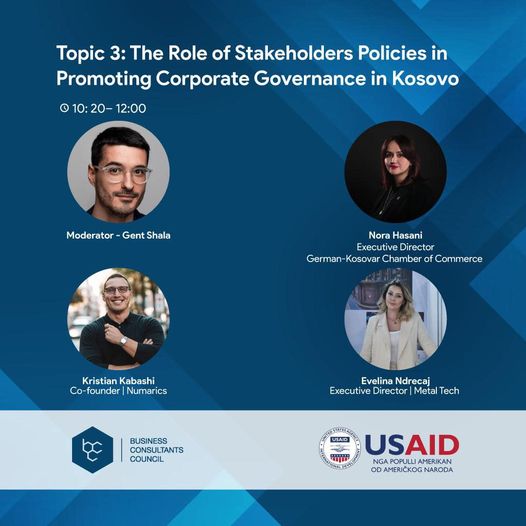 Paneli III i Konferencës: Roli i Konsulencës në Qeverisjen Korporative | BCC & USAID Kosovo